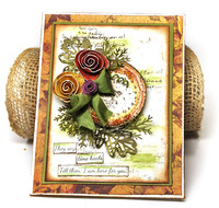 Watercolor and Stamp Card - Prima