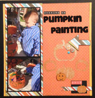 pumpkin painting (Feb 2017 What's On TV and Die Cut Challenges)
