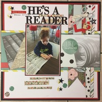 He's A Reader (MMC Challenge #2, Layout #2)