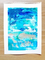 Abstract Blues Painting
