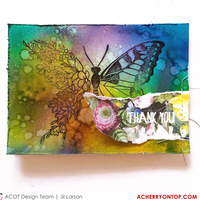 Butterfly thank you card