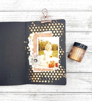 Copper On Black - Art Journal Page