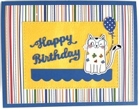 Blue and Yellow Birthday Card