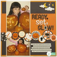 Pebbles Inc. Thirty-One Halloween Layout by Mendi Yoshikawa