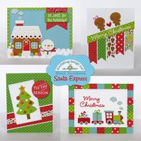 Doodlebug Santa Express Christmas Cards by Mendi Yoshikawa