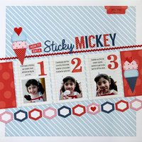 My Creative Scrapbook Sticky Mickey Layout by Mendi Yoshikawa