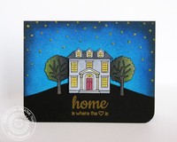 Sunny Studio Happy Home card by Mendi Yoshikawa