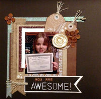 You Are Awesome! (March 2017 Artsy Craftsy and Layout Prompt Challenges)