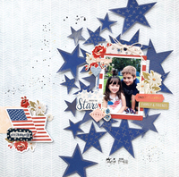 Patriotic Layout with the Foil Quil