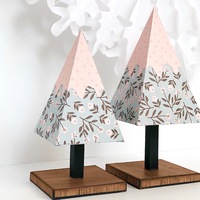 Set of Two Snowy Pine Trees 3D