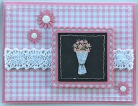 Pink Plaid Bouquet Card