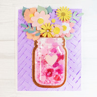 Jar of Flowers Shaker Card