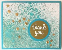 Turquoise Thank You Card