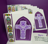 Stained Glass Windows Easter card