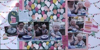 Chevelle’s First Birthday/Mar Double Page Layout
