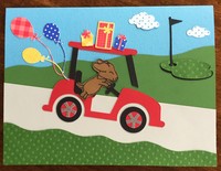 Dog Golf Cart Card
