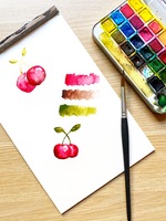 Watercolor Cherries