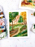 Watercolor Fall Painting