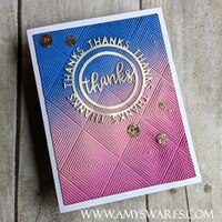 Simple embossed and die cut thank you card
