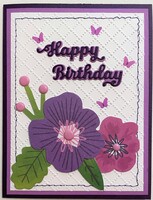 Violets Birthday Card