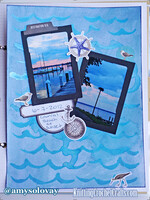 Colonial Beach at Sunset -- 6x8 Scrapbooking Layout