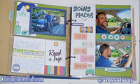 Road Trip Travel Themed Scrapbooking Layout