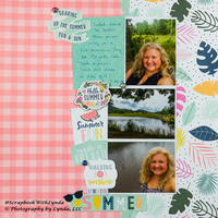 Fun Way to Use Busy Scrapbook Paper on a Layout