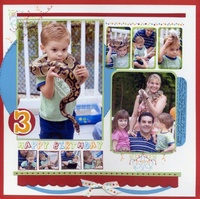 Colin's 3rd Birthday Layout - featuring American Crafts